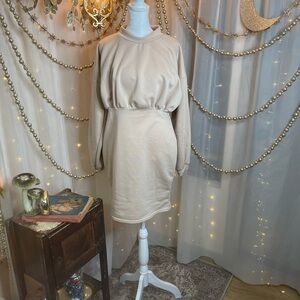 Peach ComfySweatshirt Blouson Dress
